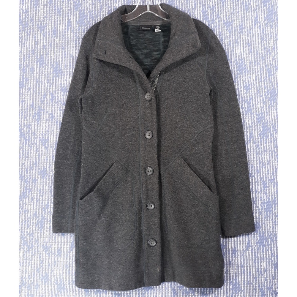 Marmot Maddie Wool Blend Jacket Coat Cardigan Womens Size Medium Gray